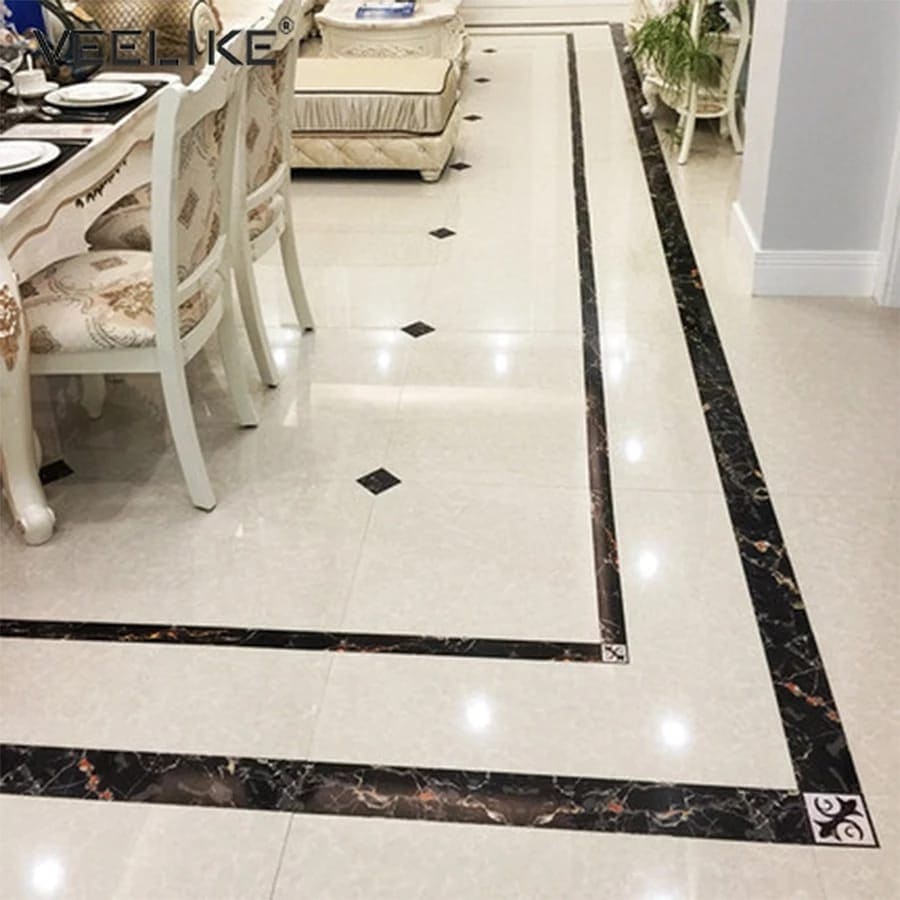 Self Adhesive Wall Skirting Border, Waterproof Floral Vintage Pvc Wallpaper, Self-Adhesive PVC Wall Covering Borders, Diy Home Decor Tile Self Adhesive Wall Skirting Border, Waterproof Floral Vintage Pvc Wallpaper, Self-Adhesive PVC Wall Covering Borders, Diy Home Decor Tile